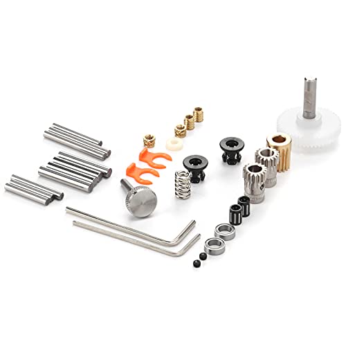 3D-Drucker-Zahnrad-Zubehör-Kit, Metallgetriebe für Ender-3 CR10 CR-10s, Hochverhärtungsstahl-Doppelantriebsgetriebe, Messingritzel, Edelstahlwellenrad, Leicht zu Wechseln, Langer Lebensdauer, 33 von Hztyyier