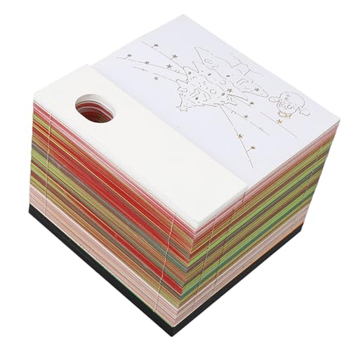 3D-Notizblock-Baum, Kreativer Weihnachtsbaum, Texteditor, Kunststoff, Dreidimensionales Notizpapier, Notizblock, Selbstklebende Notizblockhalter von Hztyyier