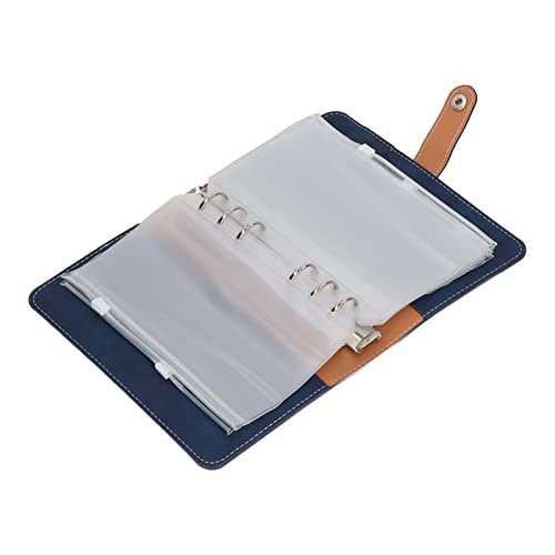 Budget Binder PU-Leder A6 Geld Organizer mit 12 Durchsichtigen Reißverschlusstaschen Budgetplaner Zum Sparen von Geld (Blau) von Hztyyier