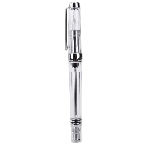 Hztyyier Große Kapazität Füllfederhalter Transparent Metall Business Schreibfeder 0,5 mm Feine Feder Schreiben Kugelschreiber Gelstift für Männer & Frauen(Transparentes von Hztyyier