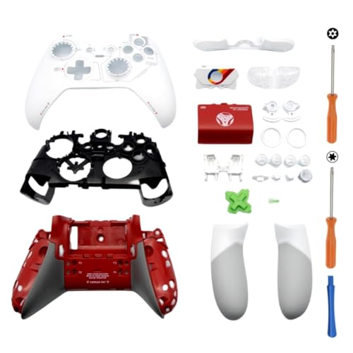 Hzxkqmil Ersatz-Gehäuse Vollschalen-Kit für Xbox One Elite 1st Controller - Inklusive Faceplates Abdeckung Mittlerer Rahmen Seitenschienen ABXY-Tasten LB RB Stoßfänger Zubehör Hzxkqmil Ersatz-Gehäuse Vollschalen-Kit für Xbox One Elite 1st Controller - Inklusive Faceplates Abdeckung Mittlerer Rahmen Seitenschienen ABXY-Tasten LB RB Stoßfänger Zubehör von Hzxkqmil