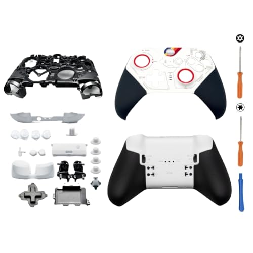 Hzxkqmil Ersatz-Gehäuse Vollschalen-Set für Xbox Elite Controller Series 2 - Weiß Special Edition, Inklusive Faceplates Abdeckung Mittlerer Rahmen ABXY Tasten LB RB Auslöser Knöpfe Zubehör Hzxkqmil Ersatz-Gehäuse Vollschalen-Set für Xbox Elite Controller Series 2 - Weiß Special Edition, Inklusive Faceplates Abdeckung Mittlerer Rahmen ABXY Tasten LB RB Auslöser Knöpfe Zubehör von Hzxkqmil