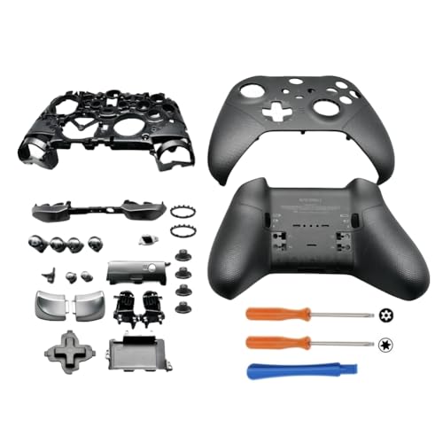 Hzxkqmil Ersatz-Gehäuse Vollschalen-Set für Xbox Elite Serie 2 Controller - Inklusive Faceplates Abdeckung Mittlerer Rahmen ABXY LT RT Knöpfe LB RB Bumper Zubehör Werkzeuge Hzxkqmil Ersatz-Gehäuse Vollschalen-Set für Xbox Elite Serie 2 Controller - Inklusive Faceplates Abdeckung Mittlerer Rahmen ABXY LT RT Knöpfe LB RB Bumper Zubehör Werkzeuge von Hzxkqmil