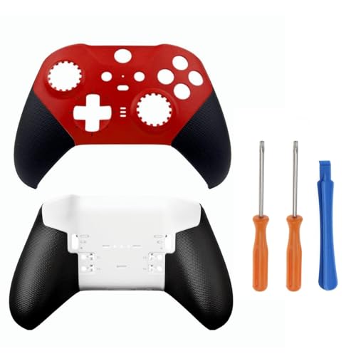 Hzxkqmil Ersatz-Gehäuse für Xbox Elite Wireless Controller Serie 2 - Core Edition, Frontplatte und Bodenplatte Schale Hüllen Abdeckung Zubehör, Rot, mit Schraubendreher Werkzeug Hzxkqmil Ersatz-Gehäuse für Xbox Elite Wireless Controller Serie 2 - Core Edition, Frontplatte und Bodenplatte Schale Hüllen Abdeckung Zubehör, Rot, mit Schraubendreher Werkzeug von Hzxkqmil