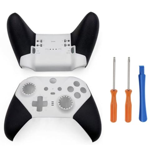 Hzxkqmil Ersatz-Gehäuse für Xbox Elite Wireless Controller Serie 2 - Core Edition, Frontplatte und Bodenplatte Schale Hüllen Abdeckung Zubehör, Weiß, mit Schraubendreher Werkzeug Hzxkqmil Ersatz-Gehäuse für Xbox Elite Wireless Controller Serie 2 - Core Edition, Frontplatte und Bodenplatte Schale Hüllen Abdeckung Zubehör, Weiß, mit Schraubendreher Werkzeug von Hzxkqmil