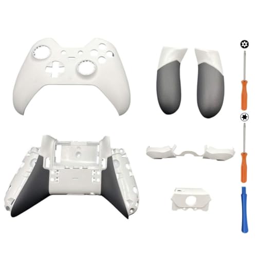 Hzxkqmil Ersatz-Gehäuse für Xbox One Elite Wireless Controller, Faceplate Schale Rückschale Hüllen Abdeckung Zubehör-Set, Weiß, mit Schraubendreher Werkzeug Hzxkqmil Ersatz-Gehäuse für Xbox One Elite Wireless Controller, Faceplate Schale Rückschale Hüllen Abdeckung Zubehör-Set, Weiß, mit Schraubendreher Werkzeug von Hzxkqmil