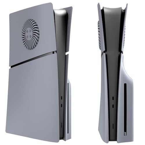 Hzxkqmil Ersatz-Platten Abdeckung Faceplates für PS5 Slim Konsole Disc Edition, Seitenplatten mit Kühlungsöffnungen Benutzerdefinierte Hülle ABS-Gehäuse Anti-Kratzer Zubehör, Grau Hzxkqmil Ersatz-Platten Abdeckung Faceplates für PS5 Slim Konsole Disc Edition, Seitenplatten mit Kühlungsöffnungen Benutzerdefinierte Hülle ABS-Gehäuse Anti-Kratzer Zubehör, Grau von Hzxkqmil