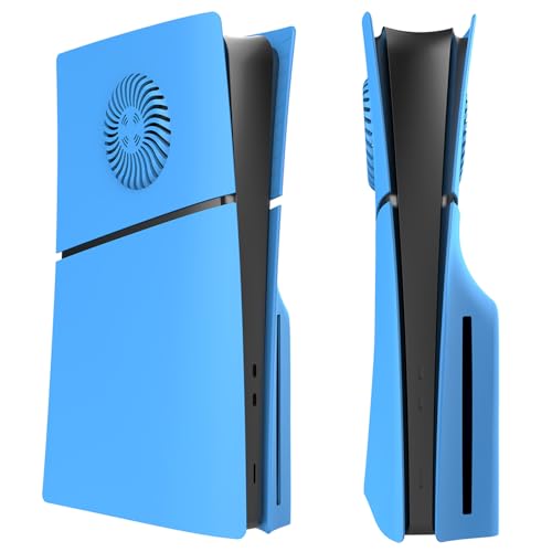 Hzxkqmil Ersatz-Platten Abdeckung Faceplates für PS5 Slim Konsole Disc Edition, Seitenplatten mit Kühlungsöffnungen Benutzerdefinierte Hülle ABS-Gehäuse Anti-Kratzer Zubehör, Hellblau Hzxkqmil Ersatz-Platten Abdeckung Faceplates für PS5 Slim Konsole Disc Edition, Seitenplatten mit Kühlungsöffnungen Benutzerdefinierte Hülle ABS-Gehäuse Anti-Kratzer Zubehör, Hellblau von Hzxkqmil