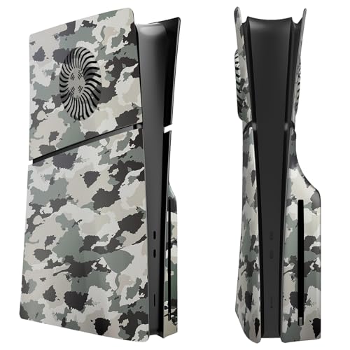 Hzxkqmil Ersatz-Platten Abdeckung Faceplates für PS5 Slim Konsole Disc Edition, Seitenplatten mit Kühlungsöffnungen Benutzerdefinierte Hülle ABS-Gehäuse Anti-Kratzer Zubehör, Tarnfarbe Hzxkqmil Ersatz-Platten Abdeckung Faceplates für PS5 Slim Konsole Disc Edition, Seitenplatten mit Kühlungsöffnungen Benutzerdefinierte Hülle ABS-Gehäuse Anti-Kratzer Zubehör, Tarnfarbe von Hzxkqmil