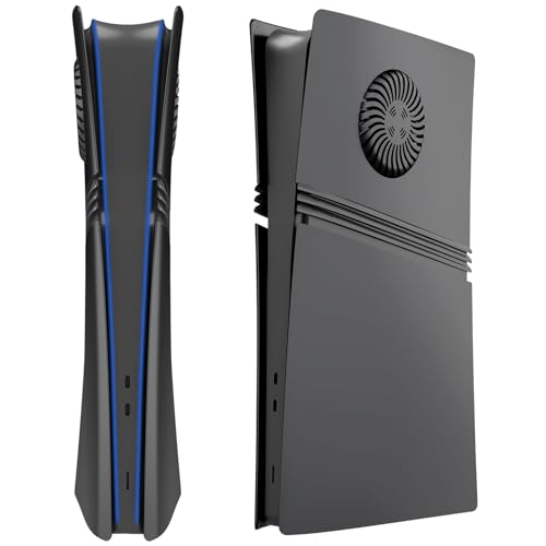 Hzxkqmil Ersatz-Platten Abdeckung für PS5 Pro Konsole, Faceplate Benutzerdefinierte Gehäuse Seitenplatten mit Kühlungsöffnungen ABS Cover Zubehör für PS5 Pro Digitale Edition, Schwarz Hzxkqmil Ersatz-Platten Abdeckung für PS5 Pro Konsole, Faceplate Benutzerdefinierte Gehäuse Seitenplatten mit Kühlungsöffnungen ABS Cover Zubehör für PS5 Pro Digitale Edition, Schwarz von Hzxkqmil