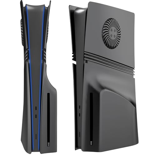 Hzxkqmil Ersatz-Platten Abdeckung für PS5 Pro Konsole, Faceplate Benutzerdefinierte Gehäuse Seitenplatten mit Kühlungsöffnungen ABS Cover Zubehör für PS5 Pro Disc Edition, Schwarz Hzxkqmil Ersatz-Platten Abdeckung für PS5 Pro Konsole, Faceplate Benutzerdefinierte Gehäuse Seitenplatten mit Kühlungsöffnungen ABS Cover Zubehör für PS5 Pro Disc Edition, Schwarz von Hzxkqmil