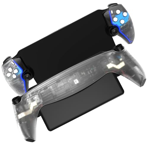 Hzxkqmil Ersatz-Schale Gehäuse für Playstation Portal Remote Player, DIY Hülle Faceplate Abdeckung Platten + Reparaturwerkzeug für PS5 Portal (Durchsichtig) von Hzxkqmil