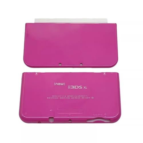 Hzxkqmil Ersatz-Schale Vordere & Hintere Abdeckung für Nintendo New 3DS XL Konsole, Oberes/Unteres Gehäuse DIY Abdeckplatten Zubehör für New 3DSXL (Rosa) von Hzxkqmil
