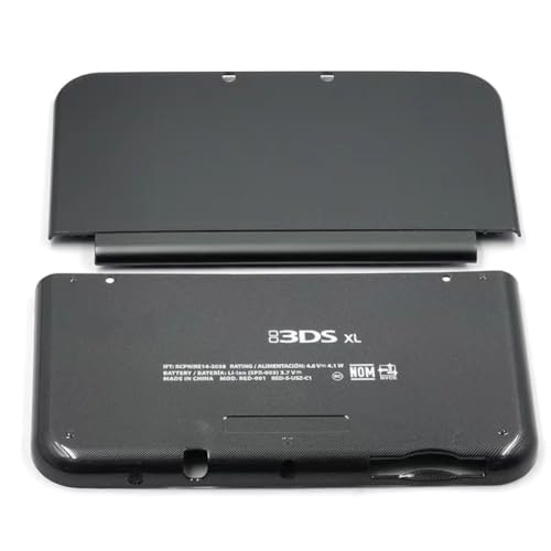 Hzxkqmil Ersatz-Schale Vordere & Hintere Abdeckung für Nintendo New 3DS XL Konsole, Oberes/Unteres Gehäuse DIY Abdeckplatten Zubehör für New 3DSXL (Schwarz) von Hzxkqmil
