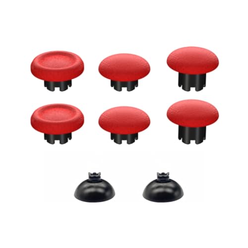 Hzxkqmil Ersatz-Thumbsticks Analoge Joysticks Daumen Griffe Sticks Auswechselbares Zubehör für PS5/PS4/PS5 Edge Controller (Rot) von Hzxkqmil