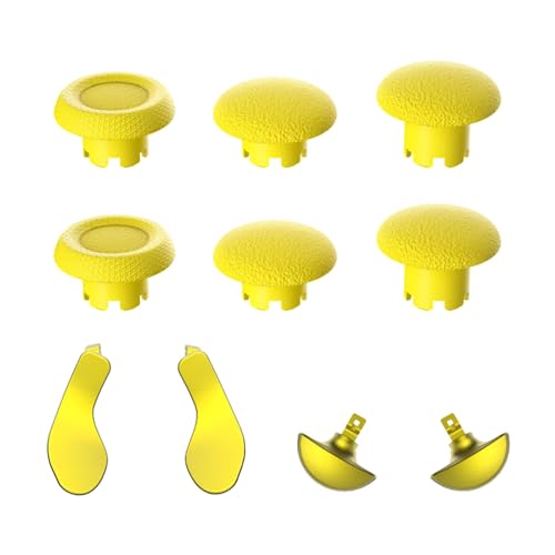 Hzxkqmil Ersatz Thumbsticks für PS5 Edge Controller, Benutzerdefinierter Joystick Analoger Stick Daumen-Griffe & Metall-Rücken-Paddles Trigger Knöpfe für PS5 Edge Controller, Gold Hzxkqmil Ersatz Thumbsticks für PS5 Edge Controller, Benutzerdefinierter Joystick Analoger Stick Daumen-Griffe & Metall-Rücken-Paddles Trigger Knöpfe für PS5 Edge Controller, Gold von Hzxkqmil