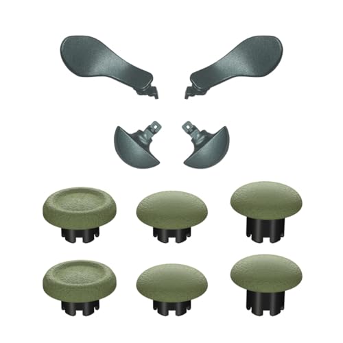 Hzxkqmil Ersatz Thumbsticks für PS5 Edge Controller, Benutzerdefinierter Joystick Analoger Stick Daumen-Griffe & Metall-Rücken-Paddles Trigger Knöpfe für PS5 Edge Controller, Grün Hzxkqmil Ersatz Thumbsticks für PS5 Edge Controller, Benutzerdefinierter Joystick Analoger Stick Daumen-Griffe & Metall-Rücken-Paddles Trigger Knöpfe für PS5 Edge Controller, Grün von Hzxkqmil