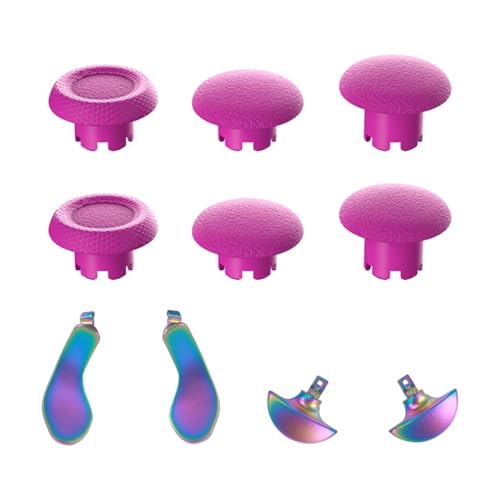 Hzxkqmil Ersatz Thumbsticks für PS5 Edge Controller, Benutzerdefinierter Joystick Analoger Stick Daumen-Griffe & Metall-Rücken-Paddles Trigger Knöpfe für PS5 Edge Controller, Rosenrot + Steigung Hzxkqmil Ersatz Thumbsticks für PS5 Edge Controller, Benutzerdefinierter Joystick Analoger Stick Daumen-Griffe & Metall-Rücken-Paddles Trigger Knöpfe für PS5 Edge Controller, Rosenrot + Steigung von Hzxkqmil