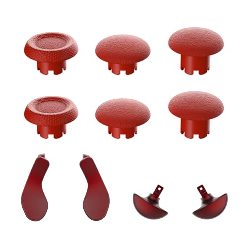 Hzxkqmil Ersatz Thumbsticks für PS5 Edge Controller, Benutzerdefinierter Joystick Analoger Stick Daumen-Griffe & Metall-Rücken-Paddles Trigger Knöpfe für PS5 Edge Controller, Rot Hzxkqmil Ersatz Thumbsticks für PS5 Edge Controller, Benutzerdefinierter Joystick Analoger Stick Daumen-Griffe & Metall-Rücken-Paddles Trigger Knöpfe für PS5 Edge Controller, Rot von Hzxkqmil