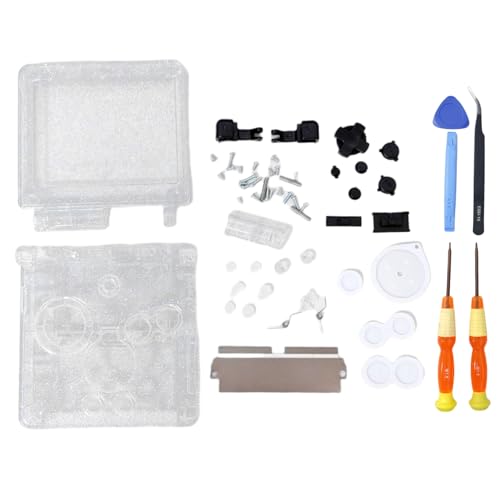 Hzxkqmil Ersatz-Vollschale Gehäuse für Gameboy Advance SP GBA SP Konsole, Klare Schale Abdeckung mit Knöpfen Schrauben Kit, Transparent Funkeln Hzxkqmil Ersatz-Vollschale Gehäuse für Gameboy Advance SP GBA SP Konsole, Klare Schale Abdeckung mit Knöpfen Schrauben Kit, Transparent Funkeln von Hzxkqmil