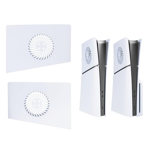 Hzxkqmil Faceplates Obere Abdeckplatten für PS5 Slim Konsole, Ersatzgehäuse mit Kühlluftöffnungen Seitenteile Linkes und Rechtes Zubehör für PS5 Slim Disc/Digital Edition Hzxkqmil Faceplates Obere Abdeckplatten für PS5 Slim Konsole, Ersatzgehäuse mit Kühlluftöffnungen Seitenteile Linkes und Rechtes Zubehör für PS5 Slim Disc/Digital Edition von Hzxkqmil