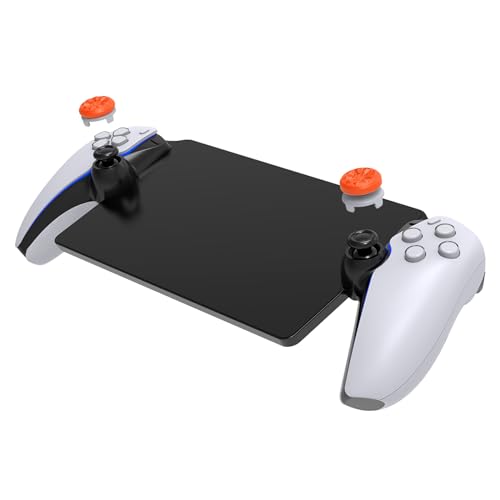 Hzxkqmil Joystick-Kappen für Playstation Portal Remote Player, Thumbstick 2 Mittel-Rise Konkav Daumen Griffe Zubehör Daumenstiel-Kappen für PS5 Portal (Orange) von Hzxkqmil