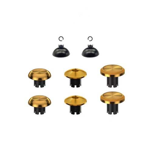 Hzxkqmil Metall-Thumbsticks für PS5/für PS4 Controller, 6 Joystick Analog Sticks Auswechselbarer Thumb Sticks Ersatz für PS5/PS4 Controller, Gold Hzxkqmil Metall-Thumbsticks für PS5/für PS4 Controller, 6 Joystick Analog Sticks Auswechselbarer Thumb Sticks Ersatz für PS5/PS4 Controller, Gold von Hzxkqmil