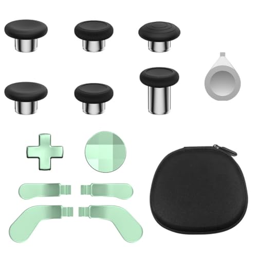 Hzxkqmil Metall Thumbsticks für Xbox Elite Controller Series 2, 13 in 1 Zubehör Ersatz 6 Joysticks 4 Rücken-Paddles 2 D-Pads mit 1 Justierwerkzeug, Lichtgrün Hzxkqmil Metall Thumbsticks für Xbox Elite Controller Series 2, 13 in 1 Zubehör Ersatz 6 Joysticks 4 Rücken-Paddles 2 D-Pads mit 1 Justierwerkzeug, Lichtgrün von Hzxkqmil