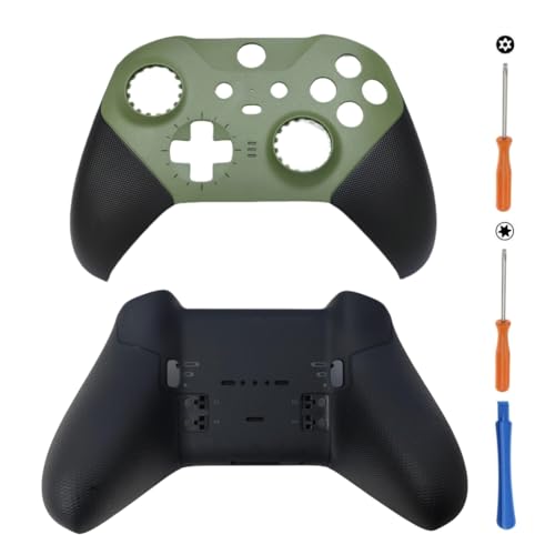 Hzxkqmil Vordere und Hintere Schale Ersatz-Gehäuse Abdeckung Benutzerdefinierte Hülle Faceplate Zubehör für Xbox Elite Wireless Controller Series 2, Armeegrün + Schwarz Hzxkqmil Vordere und Hintere Schale Ersatz-Gehäuse Abdeckung Benutzerdefinierte Hülle Faceplate Zubehör für Xbox Elite Wireless Controller Series 2, Armeegrün + Schwarz von Hzxkqmil