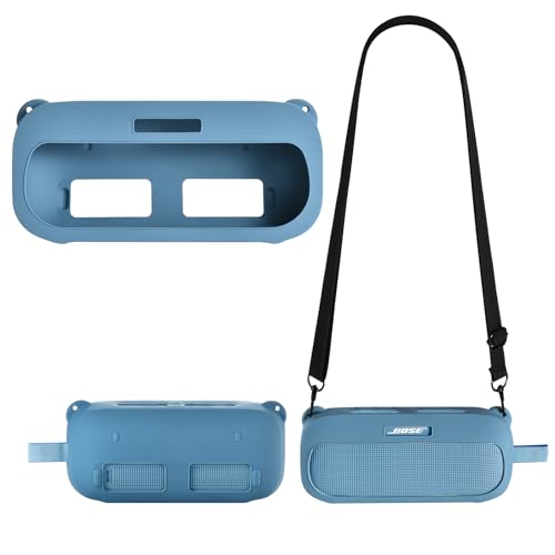 Hzycwgone Silikonhülle für Bose SoundLink Flex 2. Gen. Reisetasche Schutzhülle Case Zubehör w/Schultergurt für Bose SoundLink Flex 2/SoundLink Flex Tragbarer Bluetooth-Lautsprecher,Blau Hzycwgone Silikonhülle für Bose SoundLink Flex 2. Gen. Reisetasche Schutzhülle Case Zubehör w/Schultergurt für Bose SoundLink Flex 2/SoundLink Flex Tragbarer Bluetooth-Lautsprecher,Blau von Hzycwgone