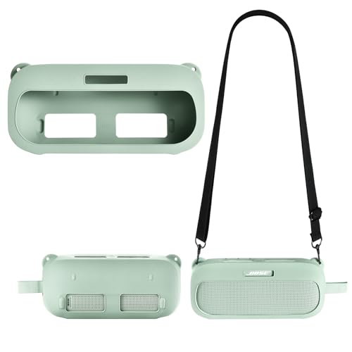 Hzycwgone Silikonhülle für Bose SoundLink Flex 2. Gen. Reisetasche Schutzhülle Case Zubehör w/Schultergurt für Bose SoundLink Flex 2/SoundLink Flex Tragbarer Bluetooth-Lautsprecher,Grün Hzycwgone Silikonhülle für Bose SoundLink Flex 2. Gen. Reisetasche Schutzhülle Case Zubehör w/Schultergurt für Bose SoundLink Flex 2/SoundLink Flex Tragbarer Bluetooth-Lautsprecher,Grün von Hzycwgone