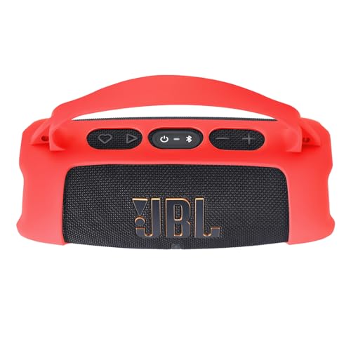Hzycwgone Silikonhülle für JBL Charge 5 Wi-Fi Kabelloser Lautsprecher/Charge 5 Tragbarer Bluetooth-Lautsprecher,für JBL Charge 5 Wi-Fi/Charge 5 Tragetasche Haut Umhängetasche Zubehör(Rot) von Hzycwgone