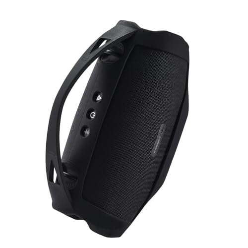 Hzycwgone Tragetasche mit Griff für JBL Xtreme 4 Musikbox Tragbare Bluetooth Lautsprecher,Silikonhülle Zubehör Case für JBL Xtreme 4(Schwarz) von Hzycwgone
