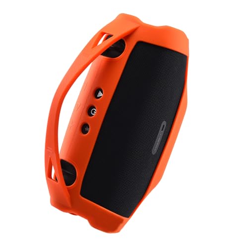 Hzycwgone Tragetasche mit Griff für JBL Xtreme 4 Musikbox Tragbare Bluetooth Lautsprecher,Silikonhülle Zubehör Case für JBL Xtreme 4(Orange) von Hzycwgone