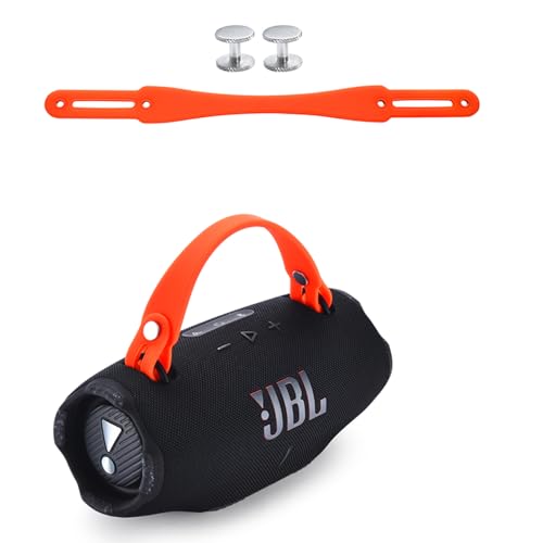 Hzycwgone Tragriemen für JBL Xtreme 4/Xtreme 3/Xtreme 2 Musikbox Tragbare Bluetooth Lautsprecher,für JBL Xtreme 4/3/2 Silikon Abnehmbarer Lautsprechergriff Zubehör(Orange) von Hzycwgone