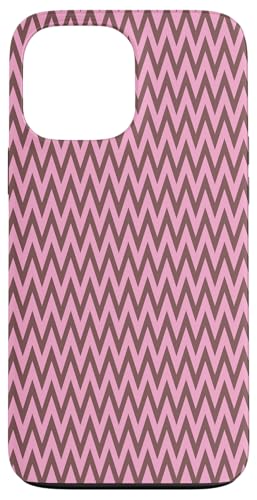 Zeitlos, Braun und Rosa, Chevron-Muster Hülle für iPhone 13 Pro Max von I Adore Cute Designs
