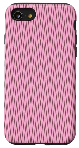 Zeitlos, Braun und Rosa, Chevron-Muster Hülle für iPhone SE (2020) / 7 / 8 von I Adore Cute Designs