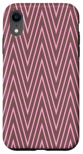 Zeitlos, Braun und Rosa, Chevron-Muster Hülle für iPhone XR Zeitlos, Braun und Rosa, Chevron-Muster Hülle für iPhone XR von I Adore Cute Designs