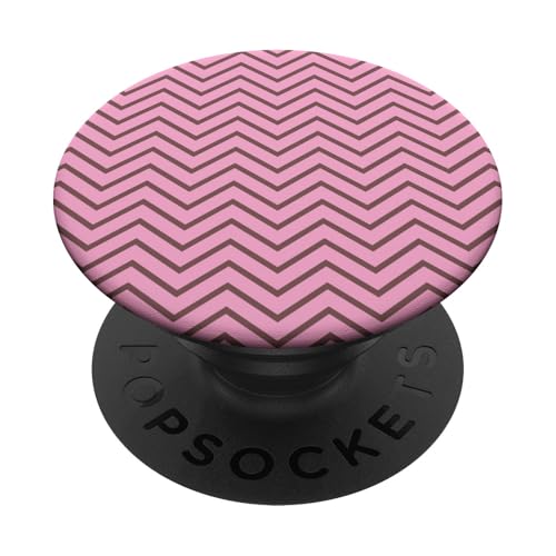 Zeitlos, Braun und Rosa, Chevron-Muster PopSockets Klebender PopGrip Zeitlos, Braun und Rosa, Chevron-Muster PopSockets Klebender PopGrip von I Adore Cute Designs