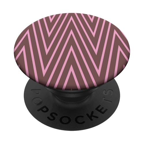 Zeitlos, Braun und Rosa, Chevron-Muster PopSockets Klebender PopGrip Zeitlos, Braun und Rosa, Chevron-Muster PopSockets Klebender PopGrip von I Adore Cute Designs