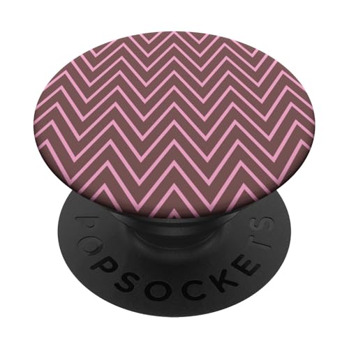 Zeitlos, Braun und Rosa, Chevron-Muster PopSockets Klebender PopGrip Zeitlos, Braun und Rosa, Chevron-Muster PopSockets Klebender PopGrip von I Adore Cute Designs