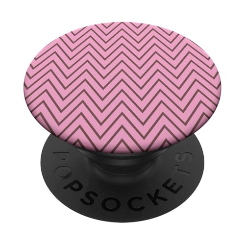 Zeitlos, Braun und Rosa, Chevron-Muster PopSockets Klebender PopGrip Zeitlos, Braun und Rosa, Chevron-Muster PopSockets Klebender PopGrip von I Adore Cute Designs