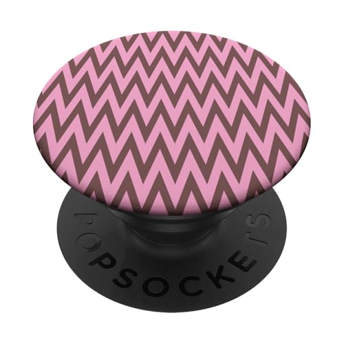 Zeitlos, Braun und Rosa, Chevron-Muster PopSockets Klebender PopGrip Zeitlos, Braun und Rosa, Chevron-Muster PopSockets Klebender PopGrip von I Adore Cute Designs