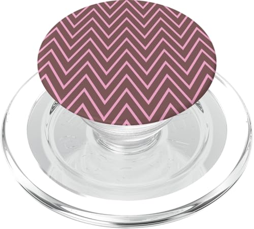 Zeitlos, Braun und Rosa, Chevron-Muster PopSockets PopGrip für MagSafe von I Adore Cute Designs