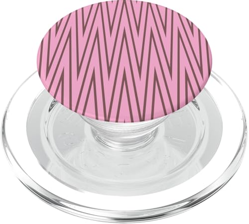 Zeitlos, Braun und Rosa, Chevron-Muster PopSockets PopGrip für MagSafe von I Adore Cute Designs