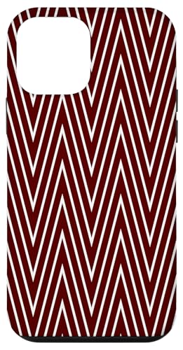 Zeitlos, Burgunderrot, Chevron-Muster Hülle für iPhone 12 mini von I Adore Cute Designs