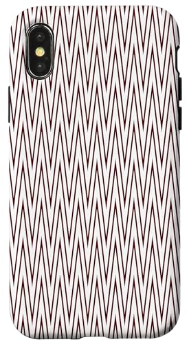 Zeitlos, Burgunderrot, Chevron-Muster Hülle für iPhone X/XS Zeitlos, Burgunderrot, Chevron-Muster Hülle für iPhone X/XS von I Adore Cute Designs