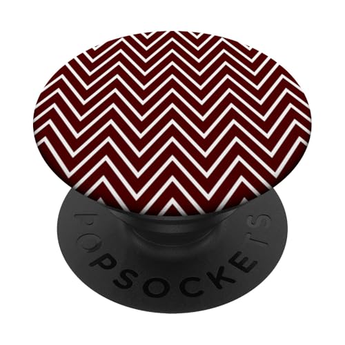 Zeitlos, Burgunderrot, Chevron-Muster PopSockets Klebender PopGrip Zeitlos, Burgunderrot, Chevron-Muster PopSockets Klebender PopGrip von I Adore Cute Designs