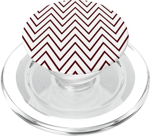 Zeitlos, Burgunderrot, Chevron-Muster PopSockets PopGrip für MagSafe Zeitlos, Burgunderrot, Chevron-Muster PopSockets PopGrip für MagSafe von I Adore Cute Designs