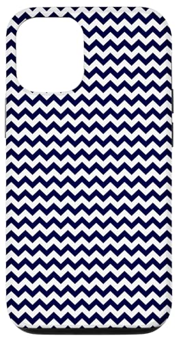 Zeitlos, Marineblau, Chevron-Muster Hülle für iPhone 12/12 Pro Zeitlos, Marineblau, Chevron-Muster Hülle für iPhone 12/12 Pro von I Adore Cute Designs